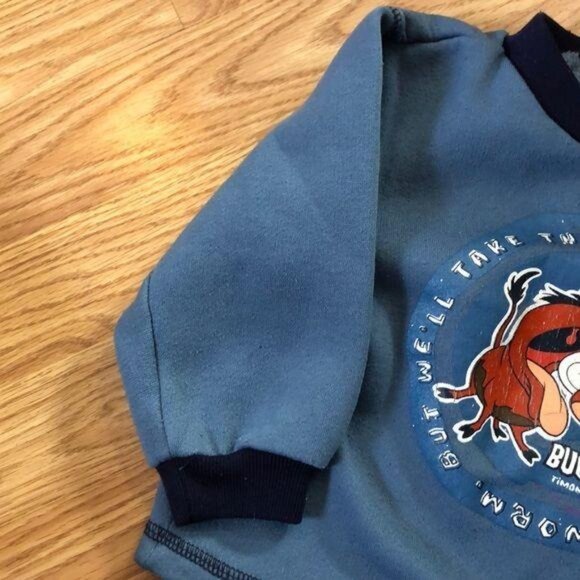 Disneys The Lion King Timon & Pumbaa Toddler Long Sleeve Shirt Sz 24M Blue - Picture 4 of 5